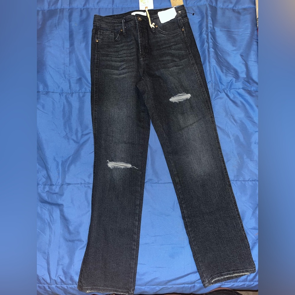 Jessica Simpson Indigo Flirt Straight Boot Denim Size 25 Lived In Vintage Jeans